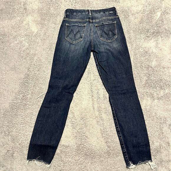 Mother Jeans Womens 24 High Waisted Looker Ankle Fray Denim Close to the Edge - Picture 4 of 13
